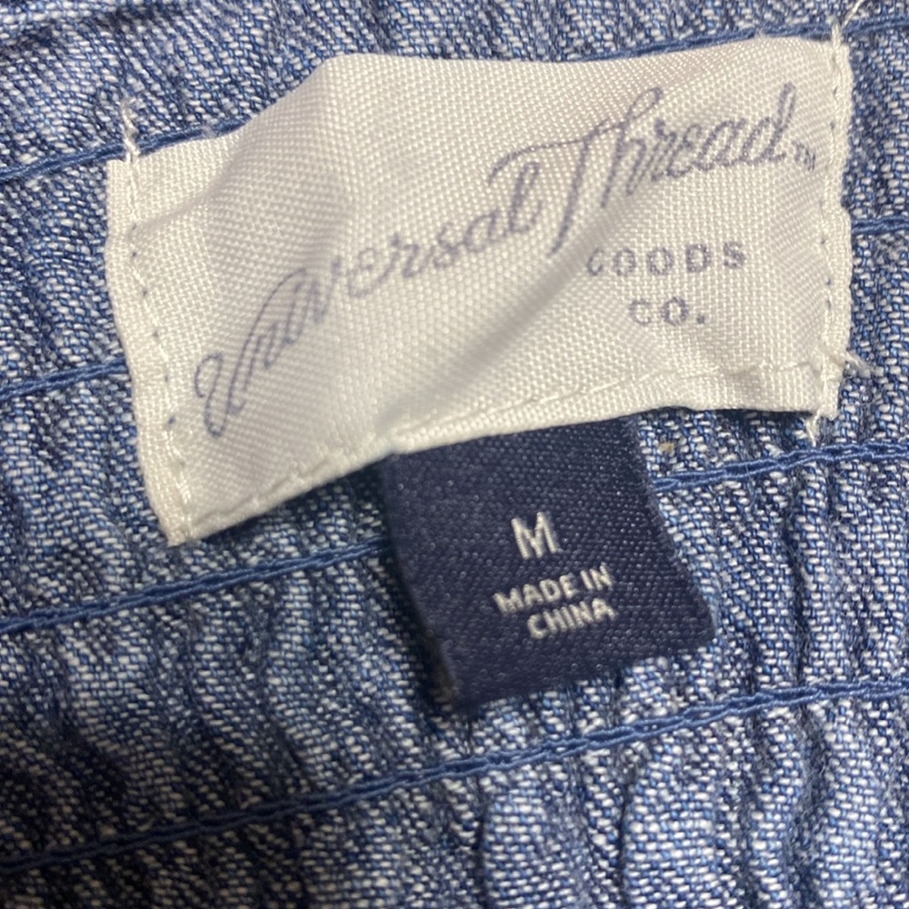 Universal Thread Blue Denim Button-Front Sundress - Picture 9 of 10